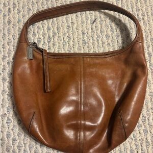 Vintage Coach Brown Leather Hobo Ergo Bag
